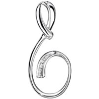 Pendant Comete Woman in White Gold Diamante COB151 - COB151